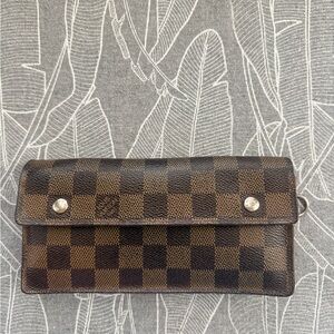 Louis Vuitton Brown Damier Ebene Long Wallet